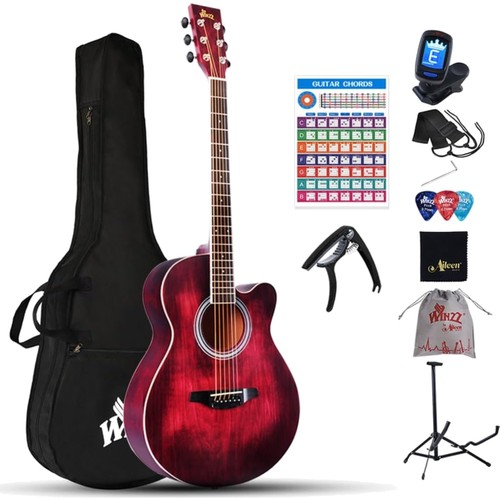 Akustikgitarre zoll rot set - zoll,