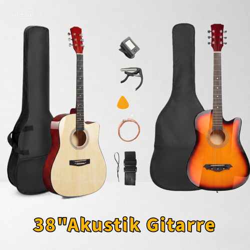 Glarry akustikgitarre - glarry, 38"