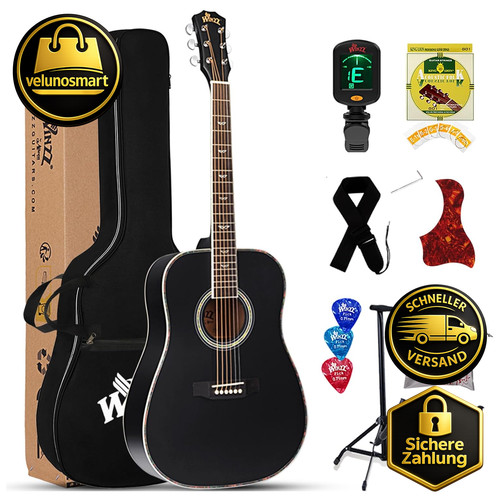 Akustikgitarre schwarz 41 - akustikgitarre,